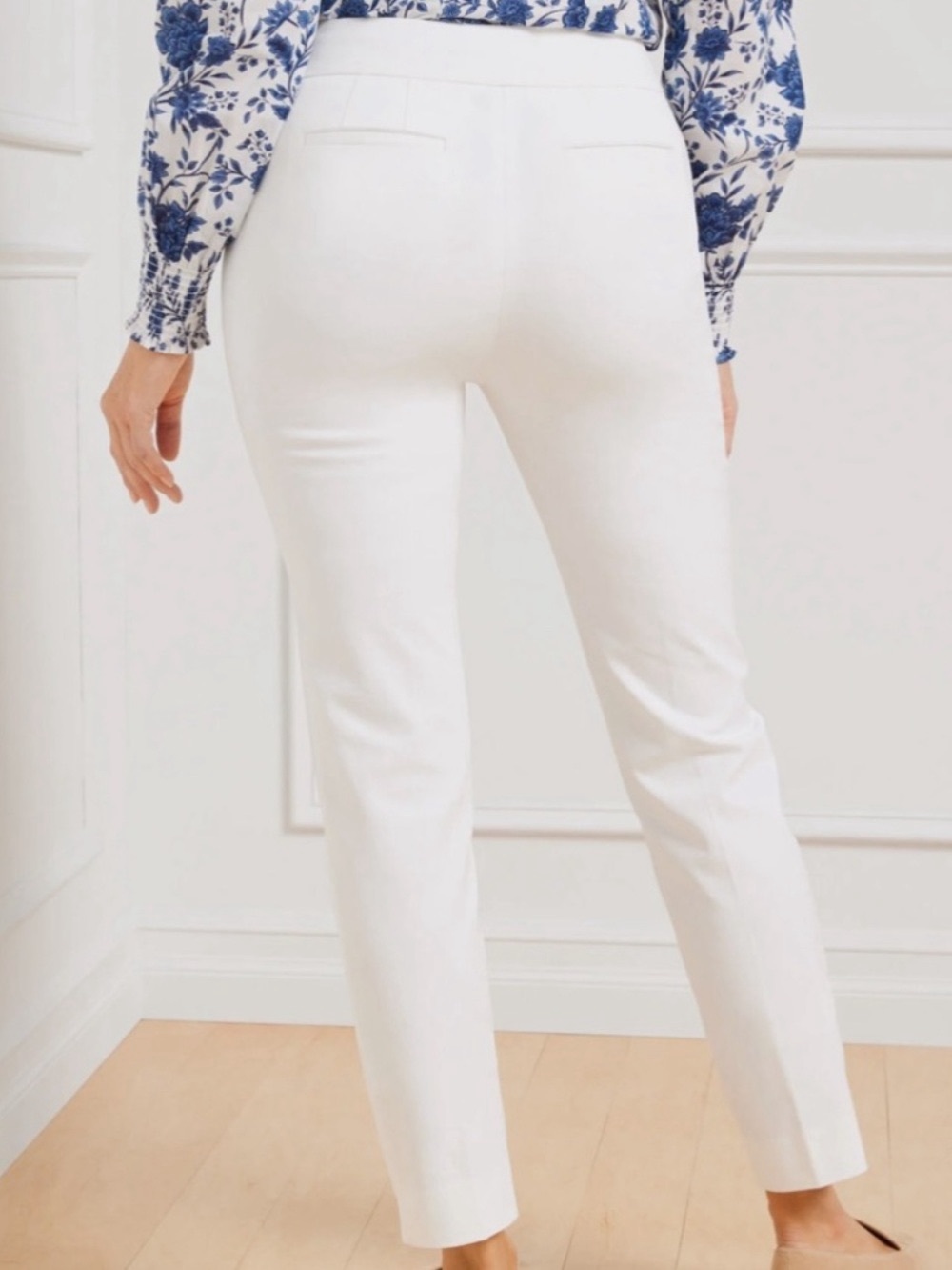 Talbots Chatham Ankle Pant White Slim Straight Leg Ankle Length Size 2 NWT - Picture 3 of 13
